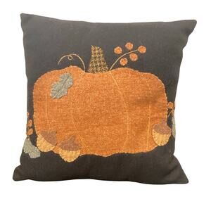 Fall Pumpkin Acorns Pillow 14x14 36 Percent Wool Home Collections Raghu India